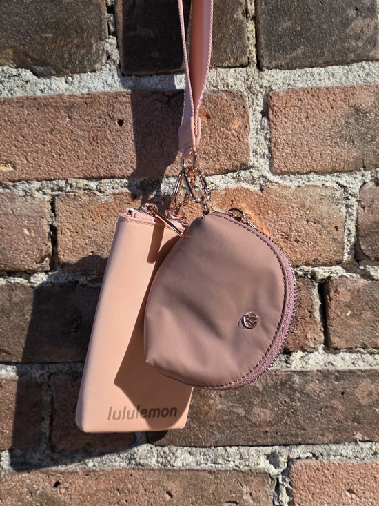 lululemon athletica Handbags - lululemon Blush Pink Wristlet Set with Coin Pouch
